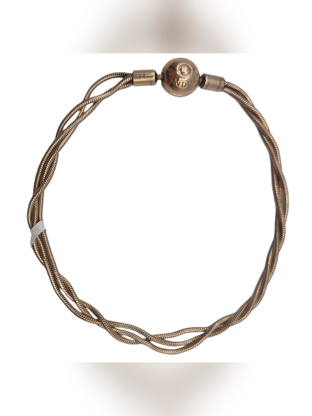 Pandora Rose Gold Tone Sterling Silver Twisted Bracelet